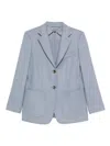 Max Mara Alpaca-cashmere-yak Blazer In Blue