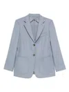 Max Mara Notch Lapel Single Breasted Jacket In Blue