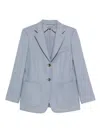 Max Mara Notch Lapel Single Breasted Jacket In Blue