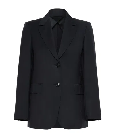 Max Mara Single Breasted Blazer In Blue