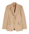 Max Mara Single-breasted Blazer In Brown