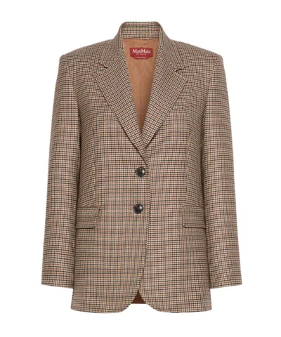 Max Mara Single Breasted Blazer In Brown
