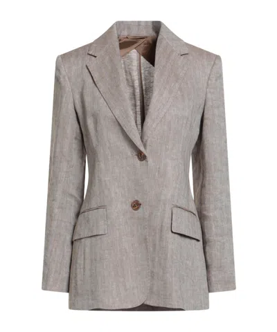 Max Mara Single Breasted Blazer In Brown