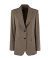 Max Mara Studio David - Wool Batavia Blazer In Brown