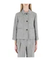 Max Mara Single-breasted Blazer In Gray