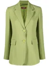 Max Mara Studio Woman Suit Jacket Light Green Size 14 Virgin Wool In Green