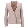 Max Mara Single-breasted Blazer In Cream Beige Wool In Beige