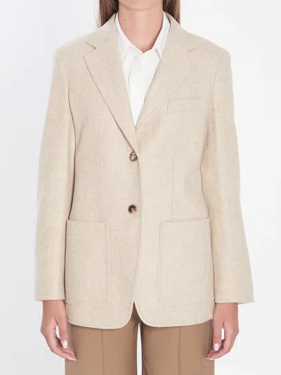 MAX MARA MAX MARA SINGLE-BREASTED BLAZER IN SHETLAND