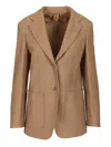 Max Mara Single-breasted Blazer Jackets Brown In Brown