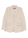 Max Mara Single-breasted Blazer In Neutral