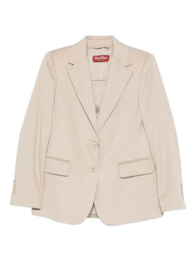 Max Mara Single-breasted Blazer In Neutral