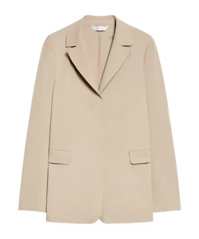 Max Mara Single-breasted Blazer In Nude