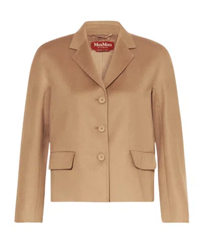 Max Mara Single-breasted Blazer In Nude