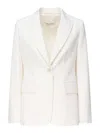 Max Mara Single-breasted Blazer Palchi In White