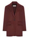 Max Mara Single-breasted Blazer In Red