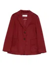 Max Mara Single-breasted Blazer In Red