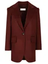 Max Mara Single-breasted Blazer Jackets Bordeaux In Red