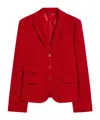 Max Mara Single Breasted Blazer In Red