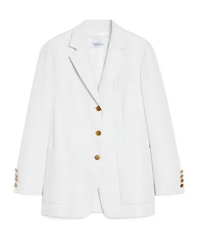 Max Mara Single-breasted Blazer In White