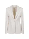 Max Mara Single-breasted Blazer In White