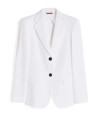 Max Mara Single Breasted Blazer In White