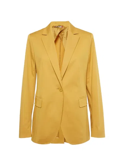 Pre-owned Max Mara Single-breasted Blazer In Yellow