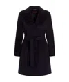 Max Mara Single-breasted Buckled Coat In Black
