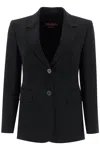 Max Mara Single-breasted Blazer In Black Wool In Black