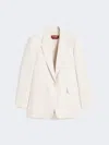Max Mara Single-breasted Cady Blazer In Neutral