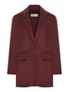 Max Mara Camelwool Single-breasted Blazer In Brown