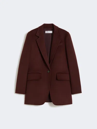 Max Mara Single-breasted Camel Blazer In Red