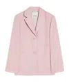 Max Mara Single-breasted Casual Jacket In Pink