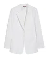 Max Mara Single-breasted Casual Jacket In White