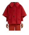 Max Mara Single-breasted Cloak In Red