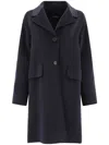 Max Mara Wool Single-breasted Coat In Blue