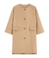 Max Mara Camel Broadcloth Coat In Brown
