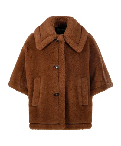 Max Mara Single-breasted Coat In Brown