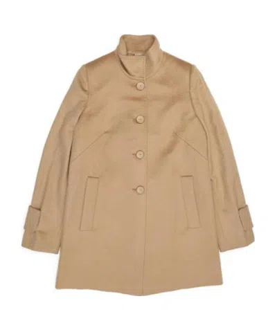 Max Mara Single-breasted Coat In Nude