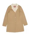 Max Mara Single-breasted Coat In Nude