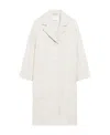 Max Mara Single-breasted Coat In White