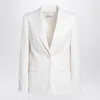 Max Mara Single-breasted Jacket In White