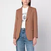 Max Mara Single-breasted Jacket In Hazelnut Colour