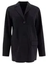 Max Mara Lesena Technical Fabric Jacket In Black