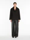 Max Mara Single-breasted Jersey Jacket In Black