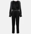 Max Mara Elegant Black Viscose Blend Jumpsuit In Black