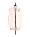 Max Mara Single-breasted Lapel Suit Jacket In Pink