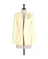 Max Mara Single-breasted Lapel Suit Jacket In Yellow