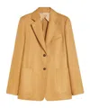 Max Mara Jacket Tailored Shoulder Pads In Caramel Color