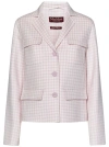 MAX MARA SINGLE-BREASTED PINK CHECKED BLAZER