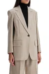 Max Mara Rosi Single Breasted Wool Jacket In White
